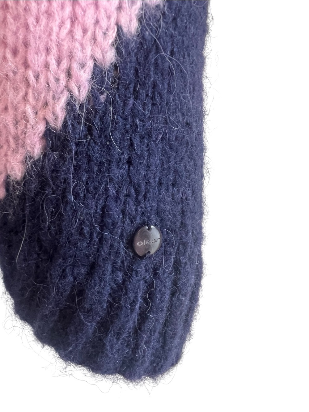 Olsen Olivia argyle sweather in soft alpaca knit sweater Sz M like new condition - Picture 7 of 13
